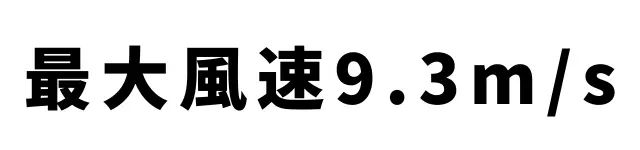 最大風速9.3m/s